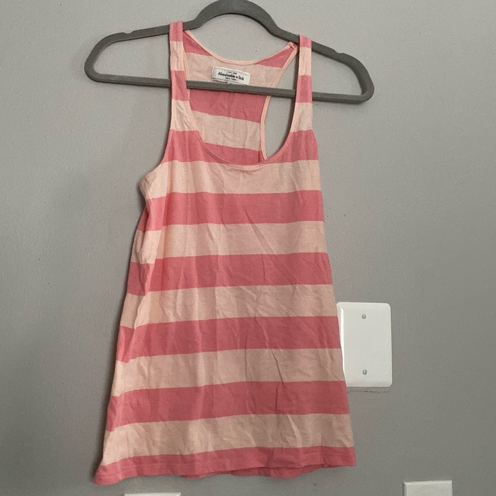 Pink Striped Abercrombie & Fitch Tank Top